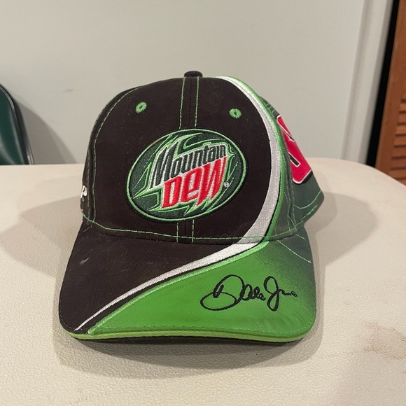 Nascar Other - Mountain Dew NASCAR Dale Jr Engraved Signed Graphic Hat